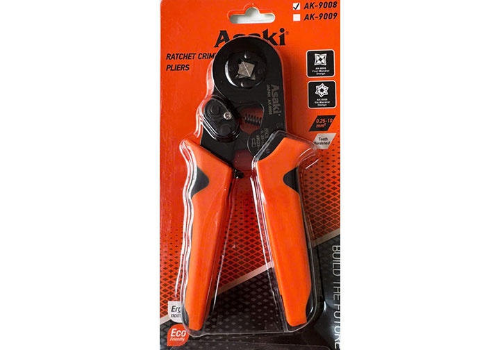 0.25-10mm2 Kìm bấm cos vuông AWG23-7 HSC8 10-4A Asaki AK-9008 0.25-10mm2 Kìm bấm cos vuông AWG23-7 HSC8 10-4A Asaki AK-9008