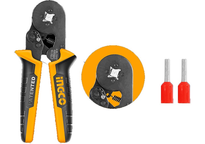 0.25-10mm3 Kìm bấm cos vuông dây điện Ingco HRCPG05210 0.25-10mm3 Kìm bấm cos vuông dây điện Ingco HRCPG05210