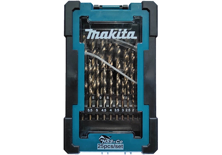 1-13mm Bộ mũi khoan kim loại HSS-CO 25 chi tiết Makita D-67577