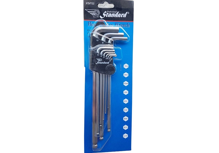 1.5-10mm Bộ lục giác bi 9 chi tiết Standard