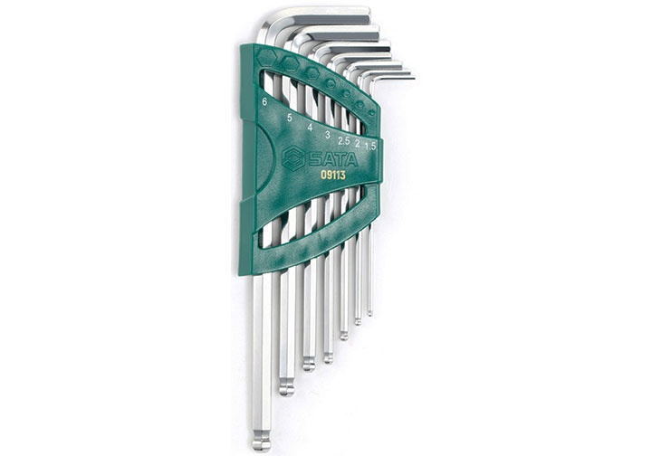 1.5-6mm Bộ lục giác bi dài 7 chi tiết Sata 09-113 (09113)