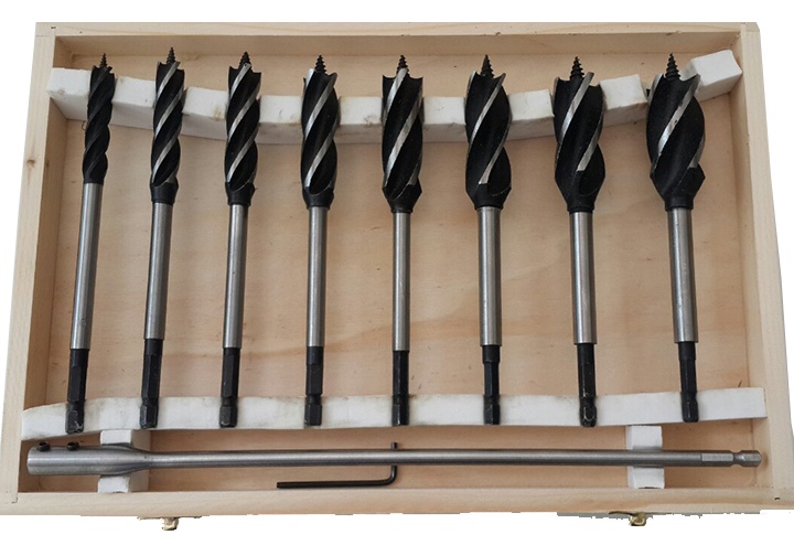 10-25mm Bộ mũi khoan gỗ xoắn 8 chi tiết L+R+T