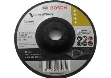 100 x 2 x 16mm Đá mài inox Bosch 2608620690 100 x 2 x 16mm Đá mài inox Bosch 2608620690