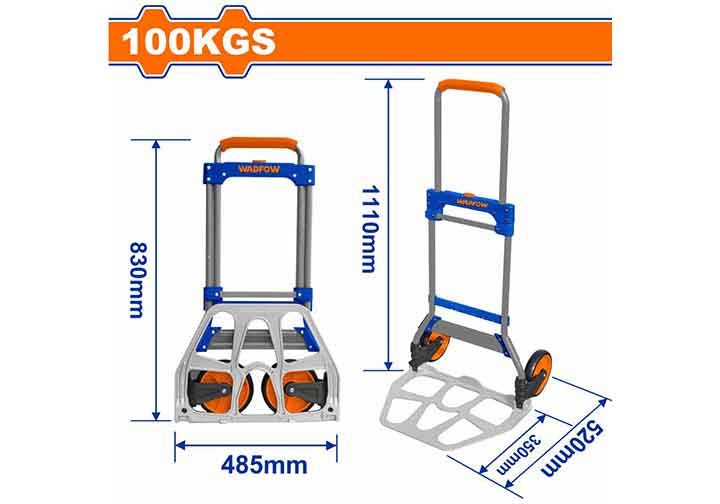 100kg Xe đẩy hàng 2 bánh gấp gọn Wadfow WWB9A10 100kg Xe đẩy hàng 2 bánh gấp gọn Wadfow WWB9A10