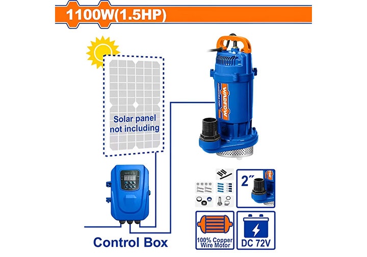 1100W Máy bơm chìm nước sạch năng lượng mặt trời Wadfow WWPQDC04 1100W Máy bơm chìm nước sạch năng lượng mặt trời Wadfow WWPQDC04
