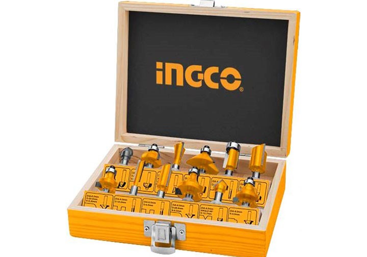 12.7mm Bộ 12 mũi phay gỗ INGCO AKRT12121 12.7mm Bộ 12 mũi phay gỗ INGCO AKRT12121