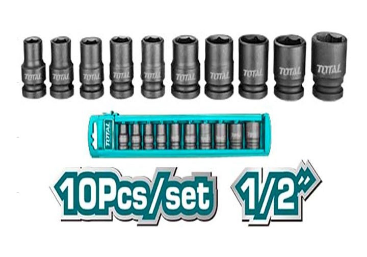 10-24mm Bộ đầu tuýp 10 chi tiết 1/2" dài 38mm Total THISTD12101
