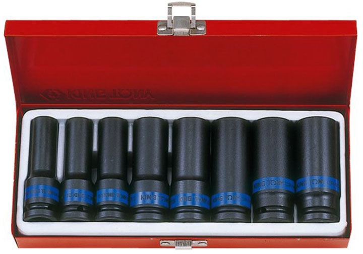 1/2" Bộ đầu tuýp đen lục giác 12-23mm 8 chi tiết Kingtony 4410MP