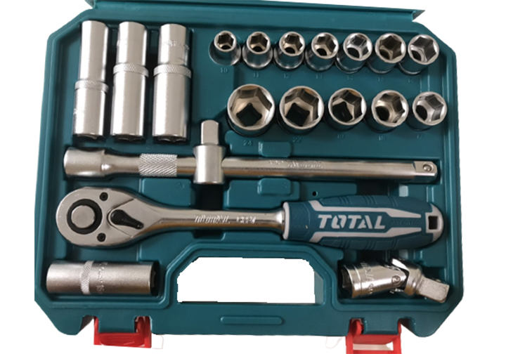 1/2" Bộ khẩu 20 chi tiết 10-24mm Total THT121201 1/2" Bộ khẩu 20 chi tiết 10-24mm Total THT121201