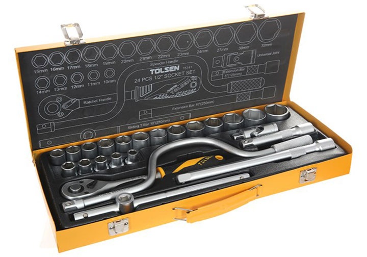 1/2" Bộ tuýp 10-32mm 24 chi tiết Tolsen 15141
