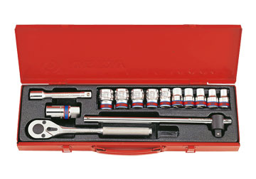 1/2" Bộ tuýp 3/8-15/16" 14 chi tiết hệ inch Kingtony 4512SR