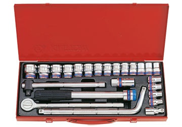 1/2" Bộ tuýp 10-32mm 24 chi tiết hệ mét Kingtony 4024MR