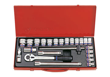 1/2" Bộ tuýp 10-32mm 24 chi tiết hệ mét Kingtony 4028MR