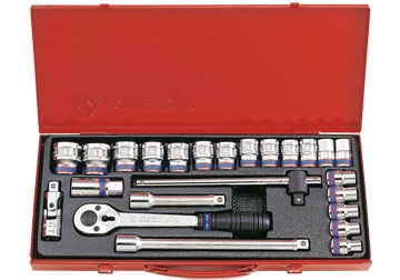 1/2" Bộ tuýp 10-32mm 24 chi tiết hệ mét Kingtony 4528MR