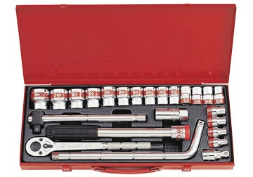 1/2" Bộ tuýp 5/16-1-1/4" 24 chi tiết hệ mét Kingtony 4533SR