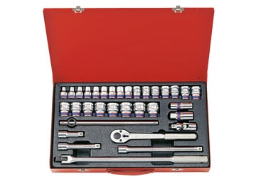 1/2" Bộ tuýp 8-30mm 33 chi tiết hệ mét Kingtony 4034MR