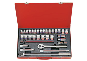 1/2" Bộ tuýp 8-30mm 33 chi tiết hệ mét Kingtony 4534MR 1/2" Bộ tuýp 8-30mm 33 chi tiết hệ mét Kingtony 4534MR