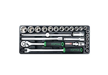 1/2" Bộ tuýp bông hệ inch 25 món Toptul GCAT2505 1/2" Bộ tuýp bông hệ inch 25 món Toptul GCAT2505