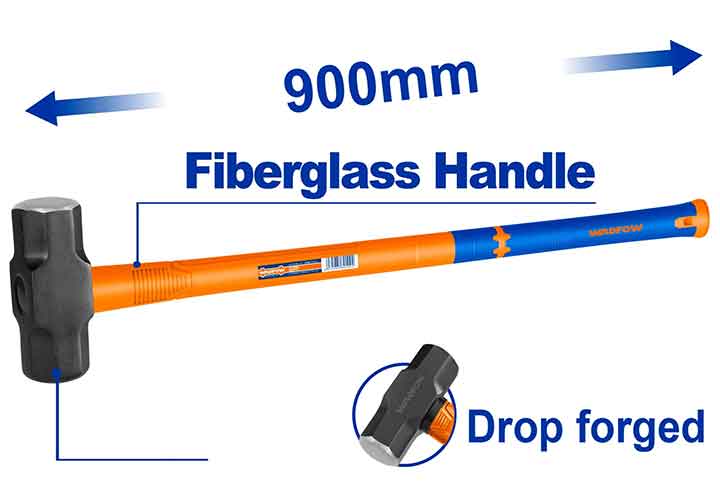 12LB Búa tạ cán dài 900mm Wadfow WHM4312 12LB Búa tạ cán dài 900mm Wadfow WHM4312