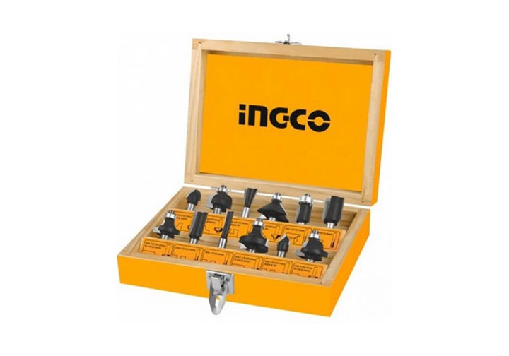 12mm Bộ mũi phay 12 chi tiết Ingco AKRT1221 12mm Bộ mũi phay 12 chi tiết Ingco AKRT1221