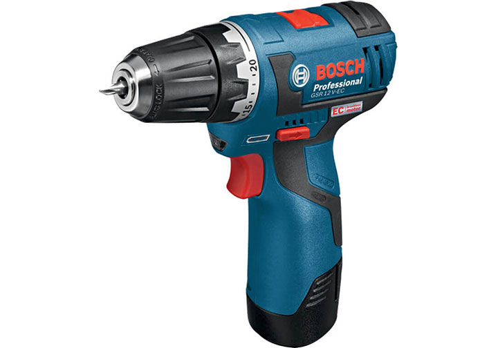 12V Máy khoan vặn vít dùng pin 10mm Bosch GSR 12 V-EC 12V Máy khoan vặn vít dùng pin 10mm Bosch GSR 12 V-EC