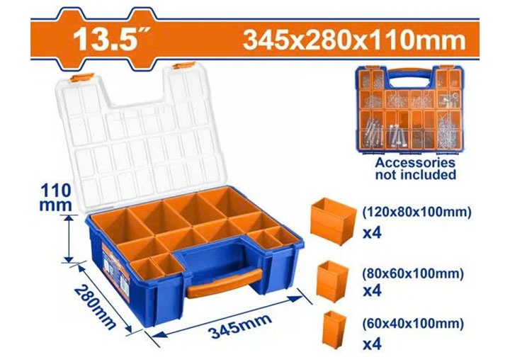 13.5" Hộp nhựa đựng linh kiện nhiều ngăn Wadfow WTB1322 13.5" Hộp nhựa đựng linh kiện nhiều ngăn Wadfow WTB1322
