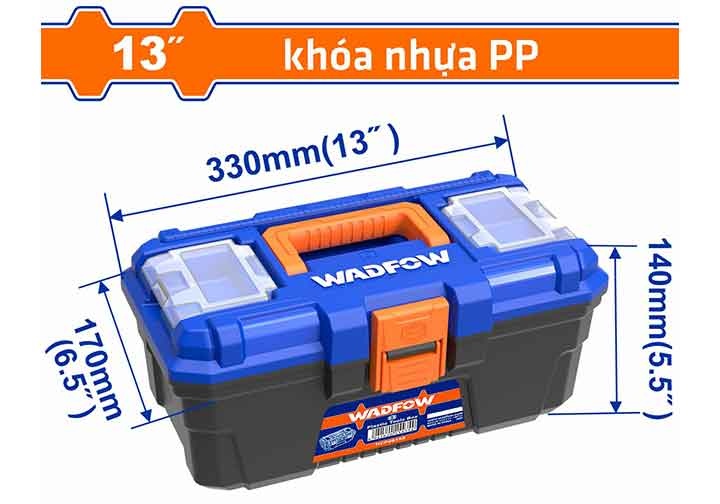 13" Thùng đựng đồ nghề khóa nhựa Wadfow WTB1313 13" Thùng đựng đồ nghề khóa nhựa Wadfow WTB1313