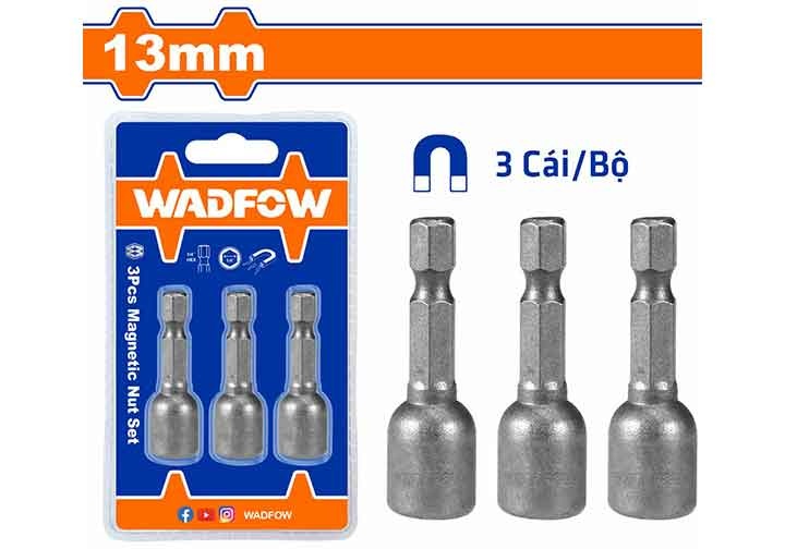 13mm Bộ 3 mũi bắn tôn dài 48mm Wadfow WWR1K13