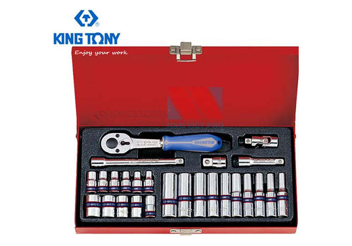 1/4" Bộ tuýp 4-13mm 26 chi tiết Kingtony 2526MR01 1/4" Bộ tuýp 4-13mm 26 chi tiết Kingtony 2526MR01