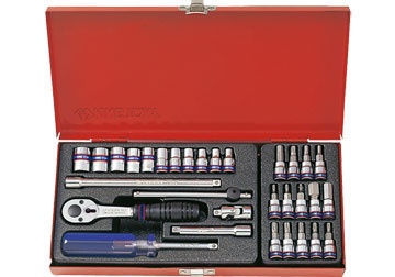 1/4" Bộ tuýp 31 chi tiết hệ mét và sao Kingtony 2031MR