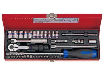 1/4" bộ tuýp 39 chi tiết hệ mét Kingtony 2540MR 1/4" bộ tuýp 39 chi tiết hệ mét Kingtony 2540MR