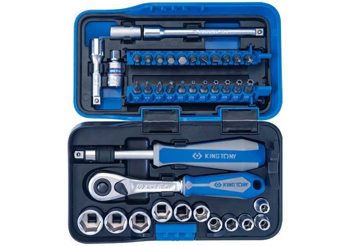 1/4" Bộ tuýp sao lục giác 39 chi tiết Kingtony 2539MR-AM