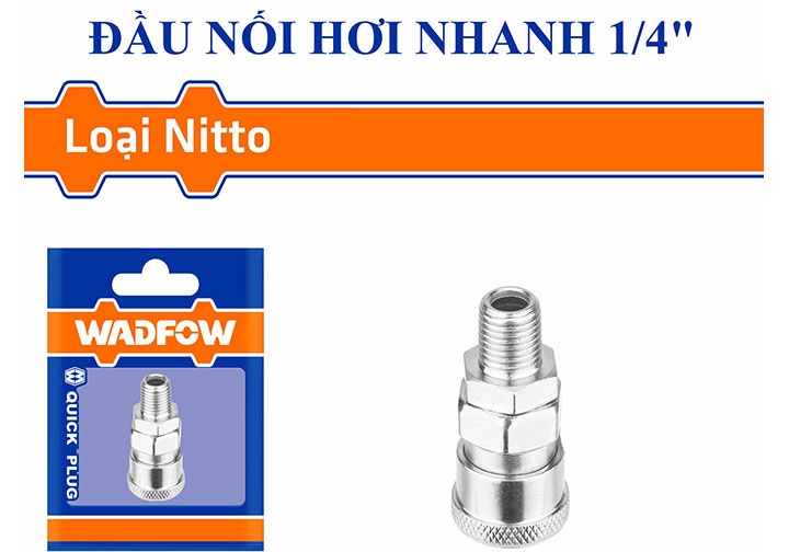 1/4" Đầu nối hơi nhanh ren ngoài Wadfow WQP0953 1/4" Đầu nối hơi nhanh ren ngoài Wadfow WQP0953