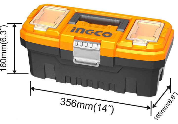 14" Thùng đựng đồ nghề khóa kim loại Ingco PBX1402 14" Thùng đựng đồ nghề khóa kim loại Ingco PBX1402