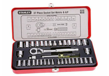 1/4 và 3/8" Bộ tuýp 37 chi tiết hệ mét và inch Stanley 89-518 1/4 và 3/8" Bộ tuýp 37 chi tiết hệ mét và inch Stanley 89-518
