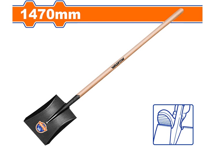 1470mm Xẻng vuông cán gỗ Wadfow WSE2317