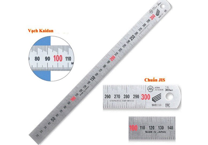 1500mm Thước lá inox vạch Kaidan (bản 40 dày 2mm) Niigata ST-1500KD (Bỏ mẫu)