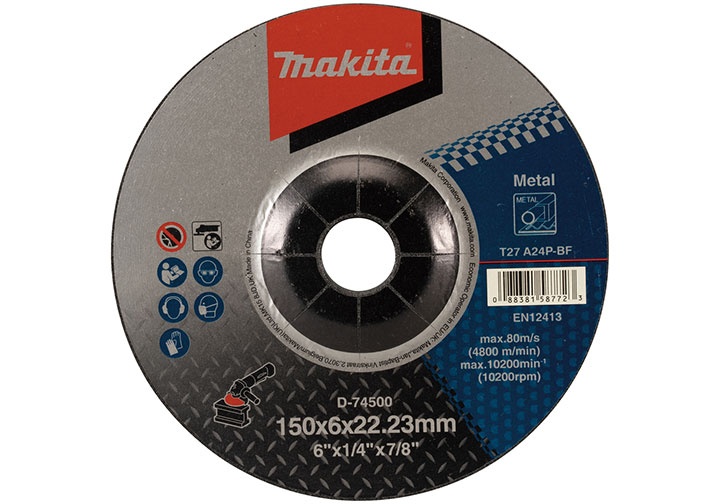 150x6x22.23mm Đá mài kim loại A24P Makita D-74500 150x6x22.23mm Đá mài kim loại A24P Makita D-74500