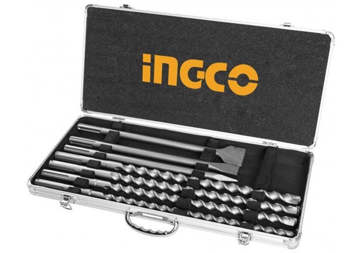 16-22mm Bộ mũi khoan bê tông gài SDS Max và mũi đục INGCO AKD5075 16-22mm Bộ mũi khoan bê tông gài SDS Max và mũi đục INGCO AKD5075