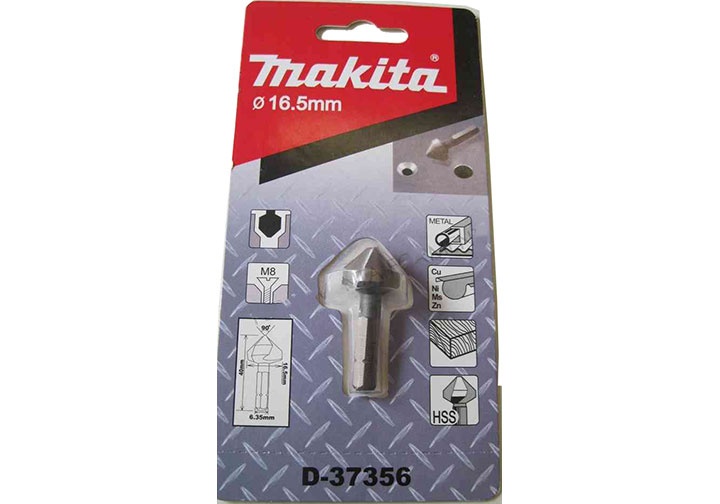 16.5x40mm Mũi lã 3 lưỡi cắt thép gió HSS M8 chuôi lục giác Makita D-37356 16.5x40mm Mũi lã 3 lưỡi cắt thép gió HSS M8 chuôi lục giác Makita D-37356