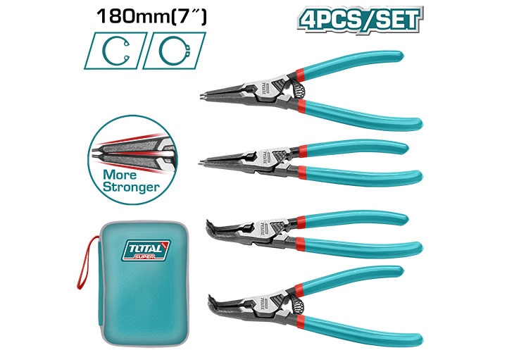 180mm Bộ kìm mở phe 4 chi tiết Total THTJ214042