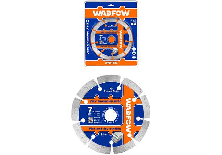180x22.2mm Lưỡi cắt gạch (cả cắt khô và ướt) Wadfow WDC1K04 180x22.2mm Lưỡi cắt gạch (cả cắt khô và ướt) Wadfow WDC1K04