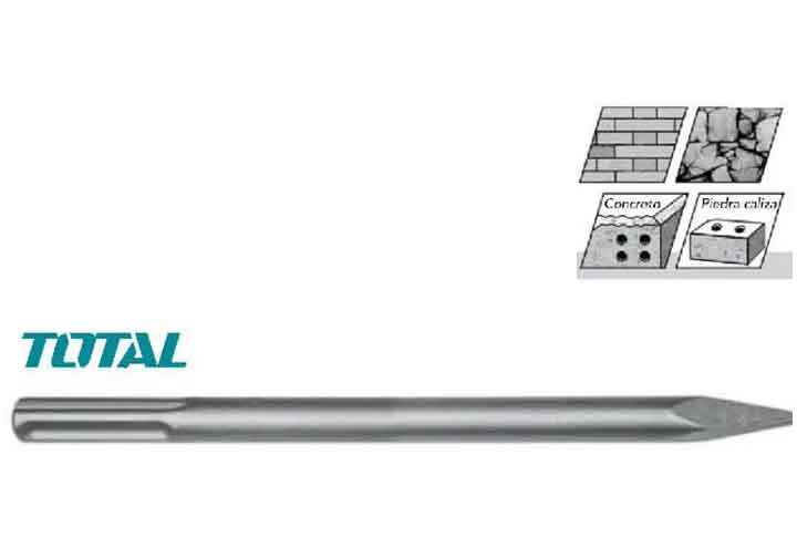 18x400mm Mũi đục nhọn đuôi SDS Max Total TAC1521182 18x400mm Mũi đục nhọn đuôi SDS Max Total TAC1521182