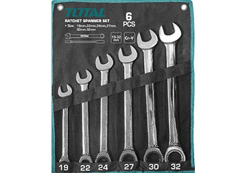 19-32mm Bộ cờ lê vòng miệng tự động 6 chi tiết Total THT102RK061 19-32mm Bộ cờ lê vòng miệng tự động 6 chi tiết Total THT102RK061