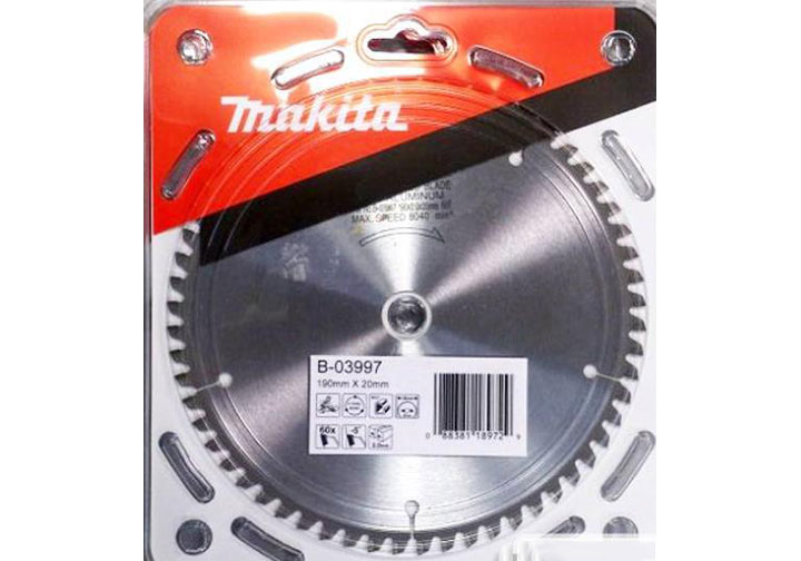 190X20X60T Lưỡi cưa hợp kim cắt nhôm Makita B-03997 190X20X60T Lưỡi cưa hợp kim cắt nhôm Makita B-03997
