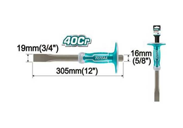 19x305mm Đục sắt mũi dẹp Total THT4411216 (Bỏ mẫu, đổi qua THT4531916)