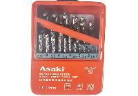 1-13mm Bộ mũi khoan inox / sắt 25 chi tiết Asaki AK-3572
