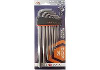 1.5-10mm Bộ lục giác đầu bằng dài 9 chi tiết Fujiya LH330-9S