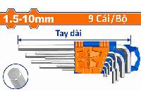 1.5-10mm Bộ lục giác đầu bằng (loại trung) 9 chi tiết Wadfow WHK1291