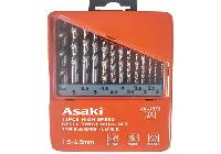 1.5-6.5mm Bộ mũi khoan inox / sắt 13 chi tiết Asaki AK-3570